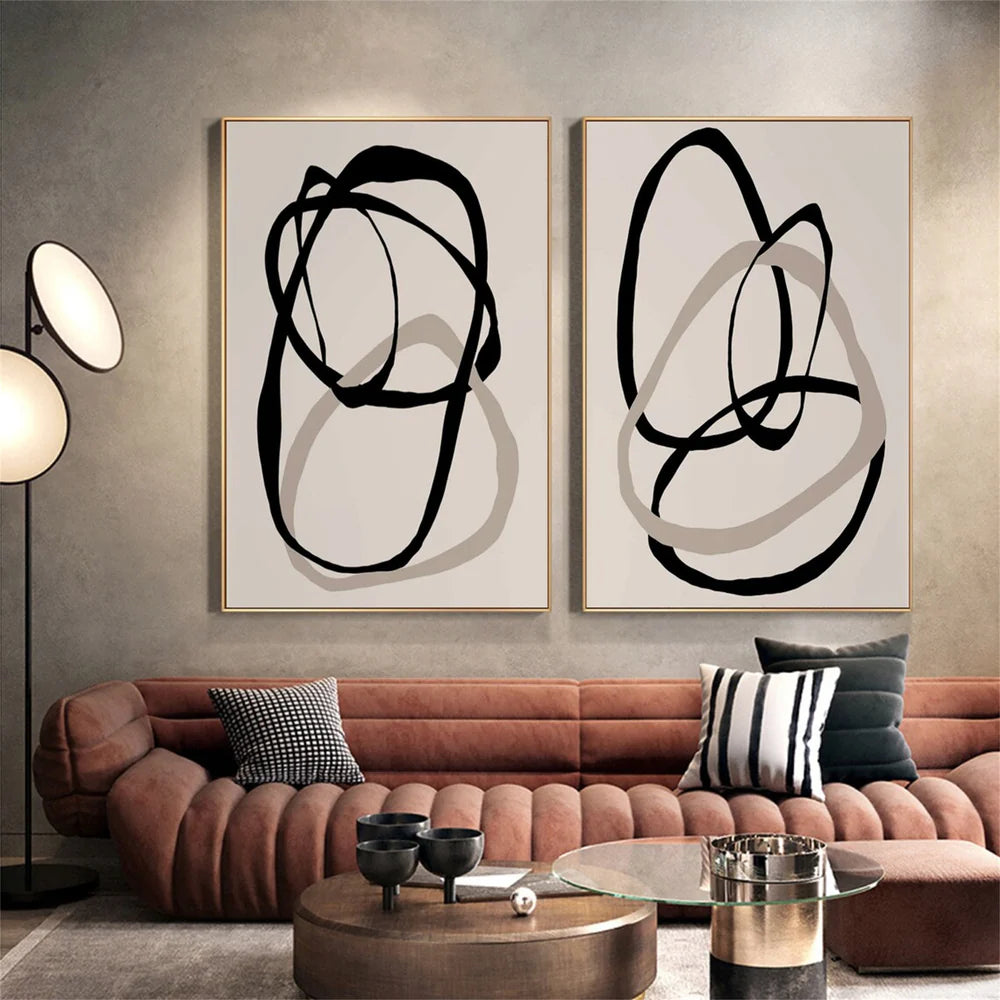 Wabi Sabi Abstract Wall Art Set of 2 #WT046