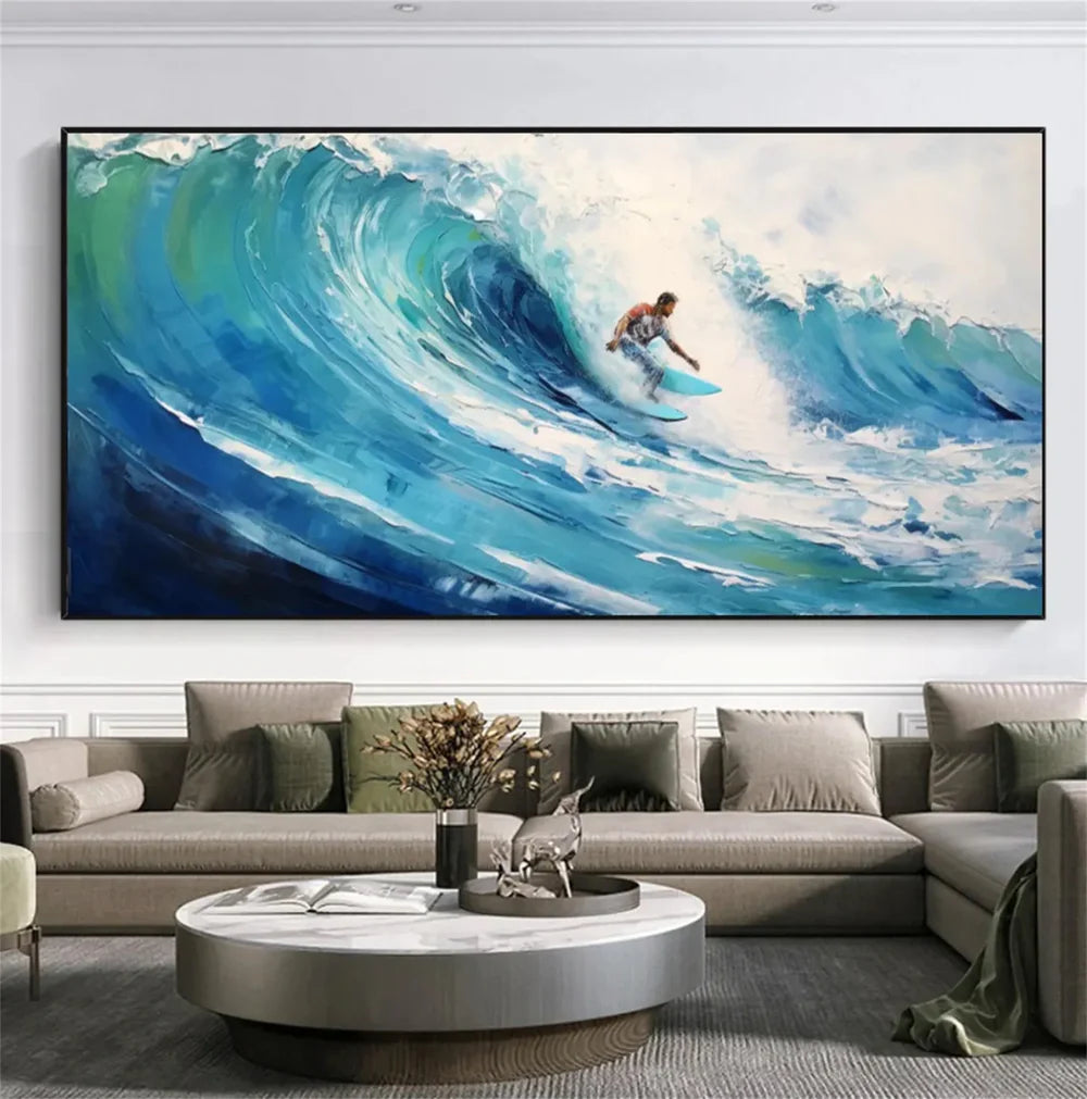 Surfing Sport Art Textured Canvas #PT016