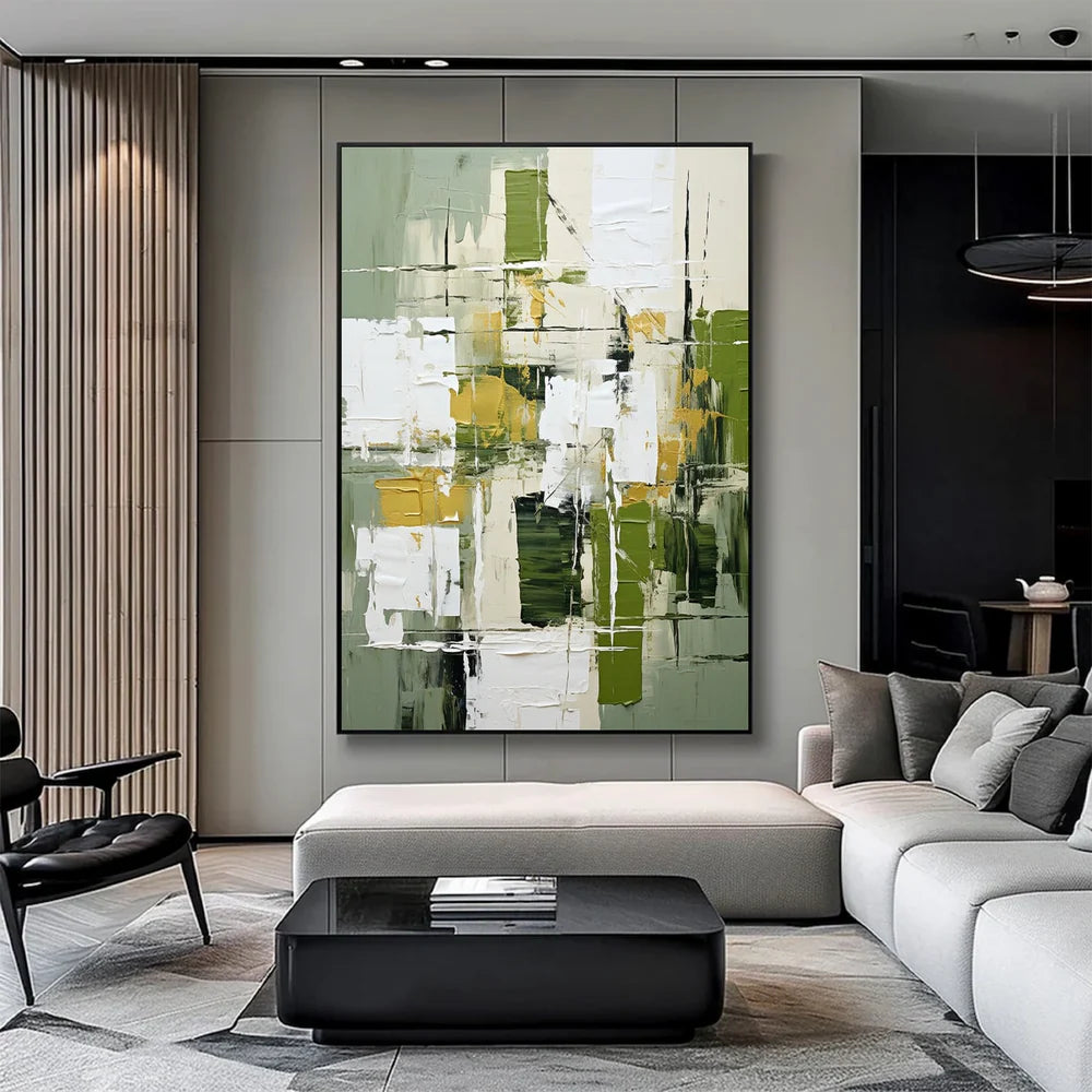 Green Abstract Texture Wall Art #AT129