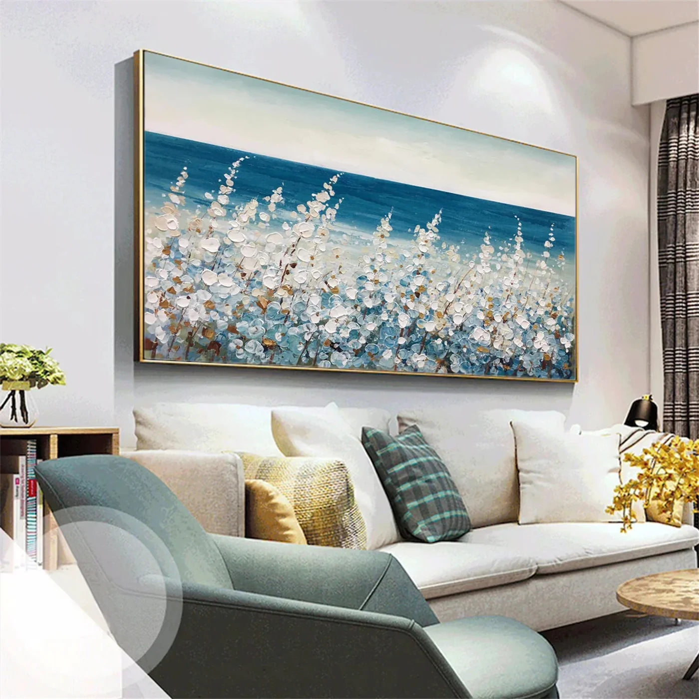 Flower & Tree Textured Abstract Wall Art #SF019