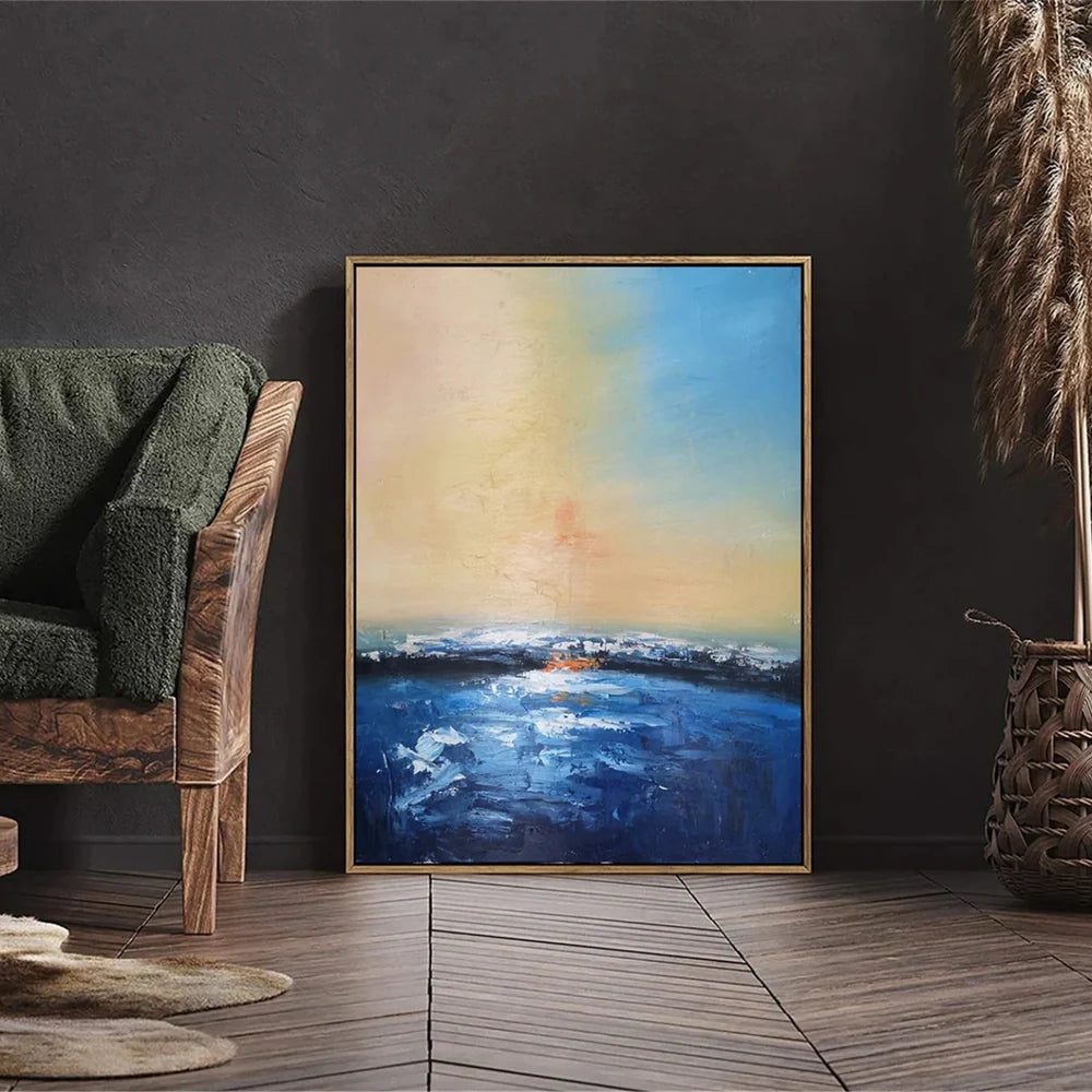 Ocean & Sky Abstract Wall Art #MO022