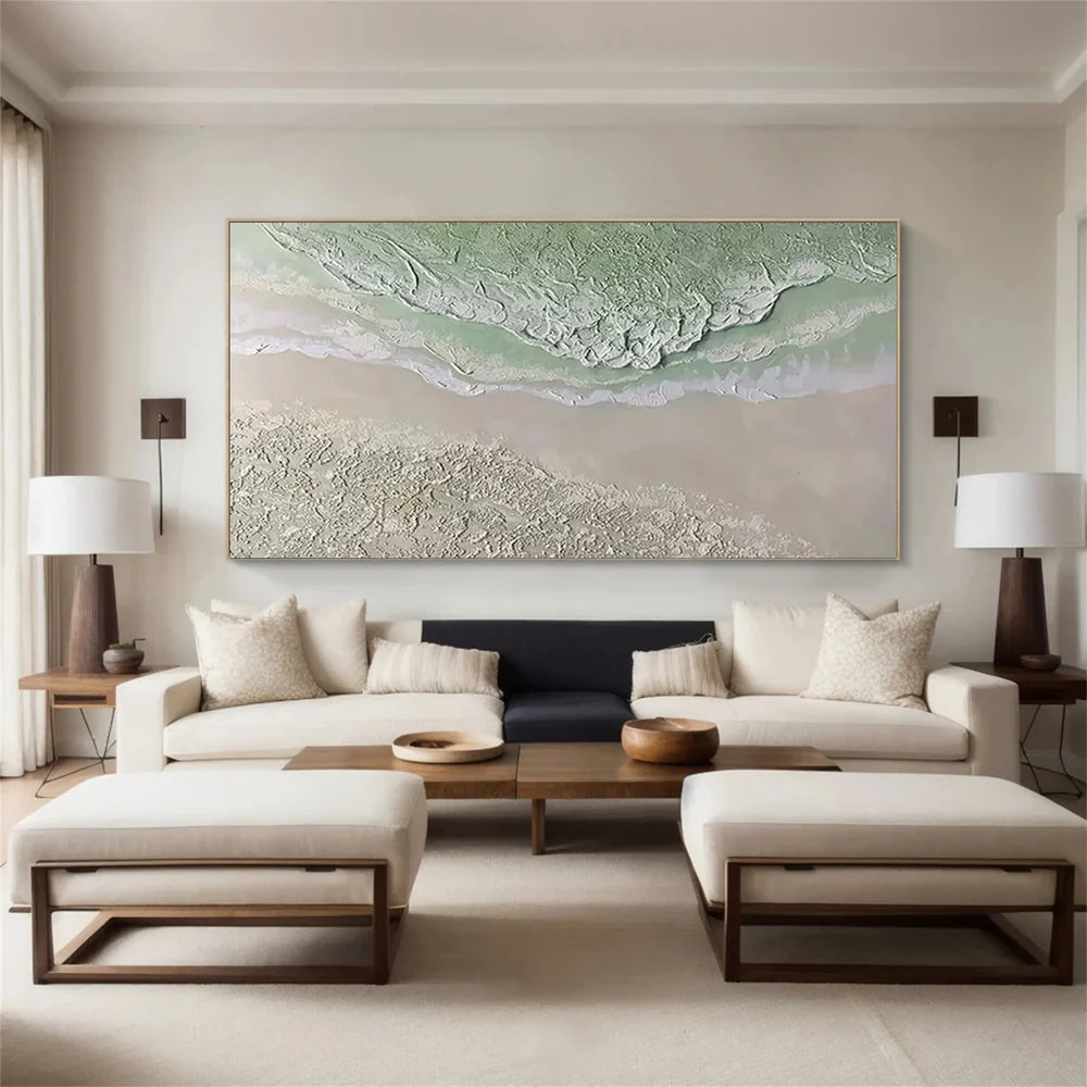 Green Abstract Texture Wall Art #AT035