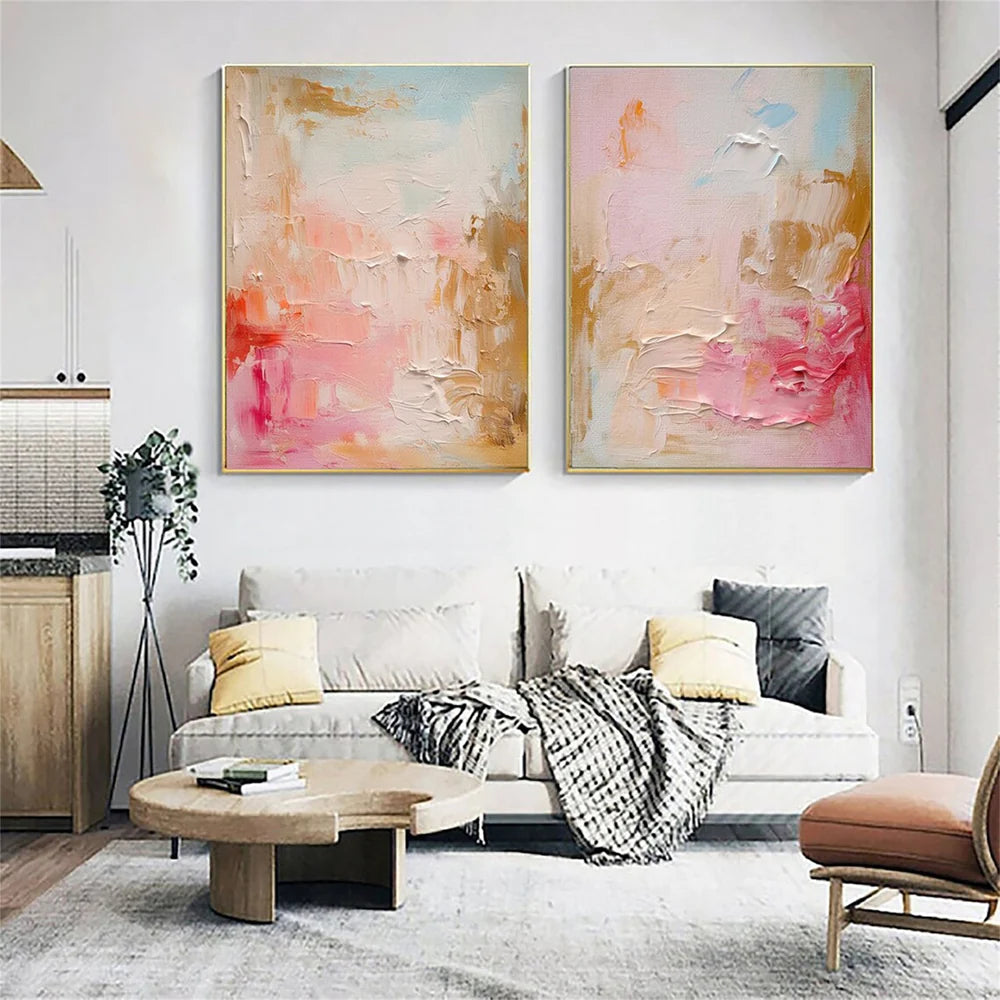 Abstract Textured Wall Art Set Of 2 #AT056
