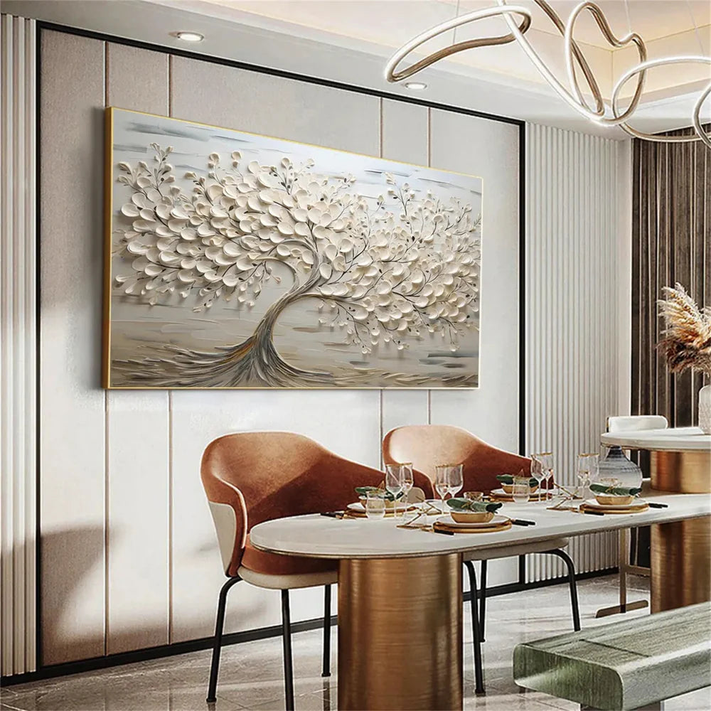 Flower & Tree Textured Abstract Wall Art #SF015