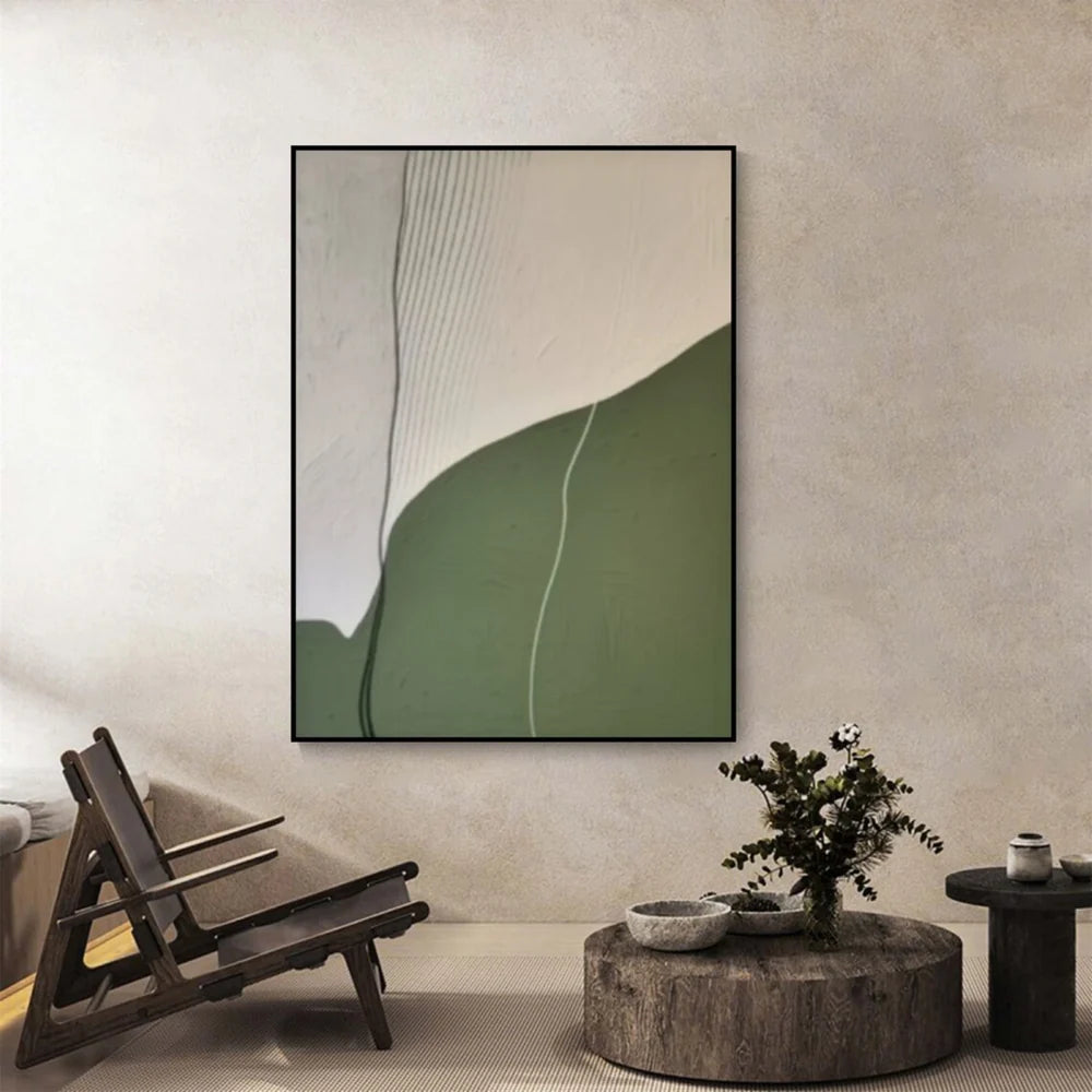 Green Abstract Wall Art #AT099