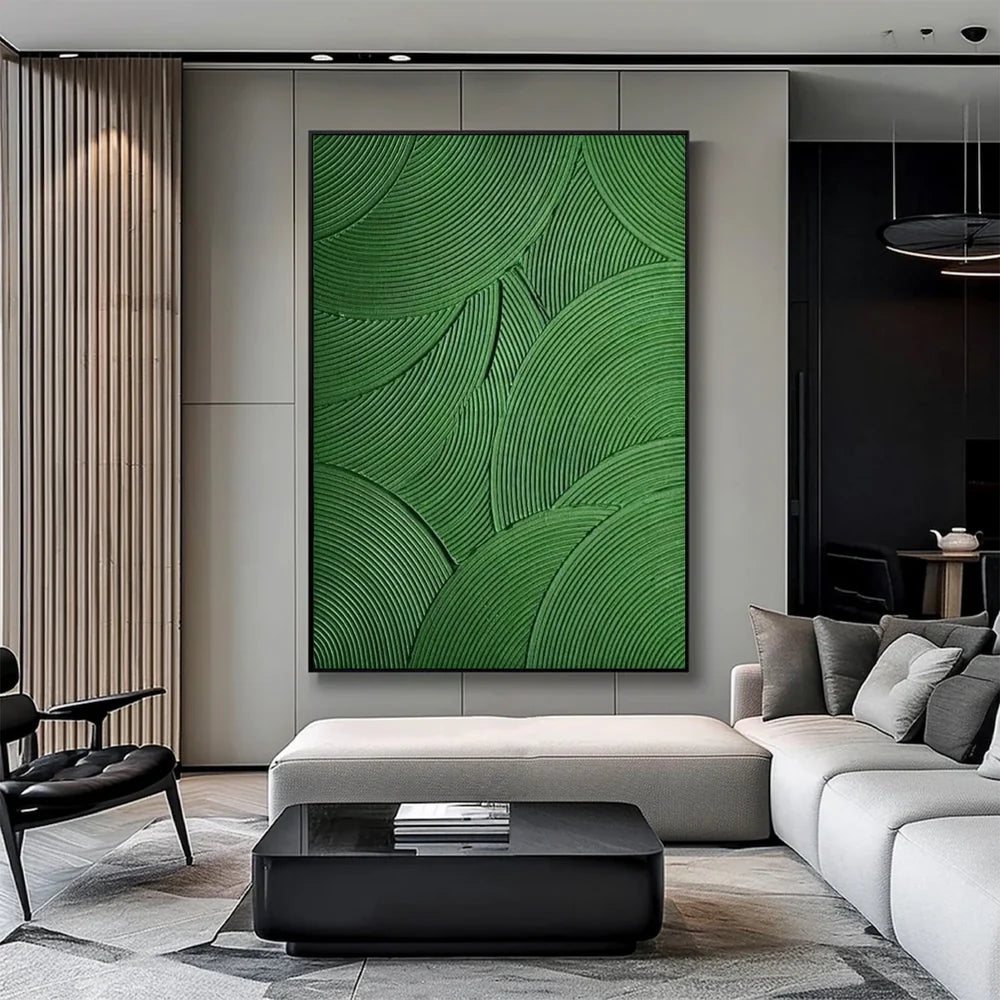 Green Minimalist Textured Wall Art #MT108