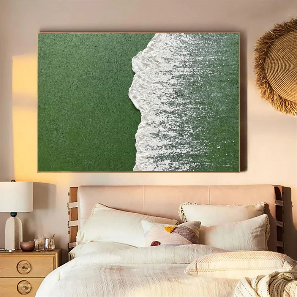 Green Minimalist Textured Wall Art #MT066