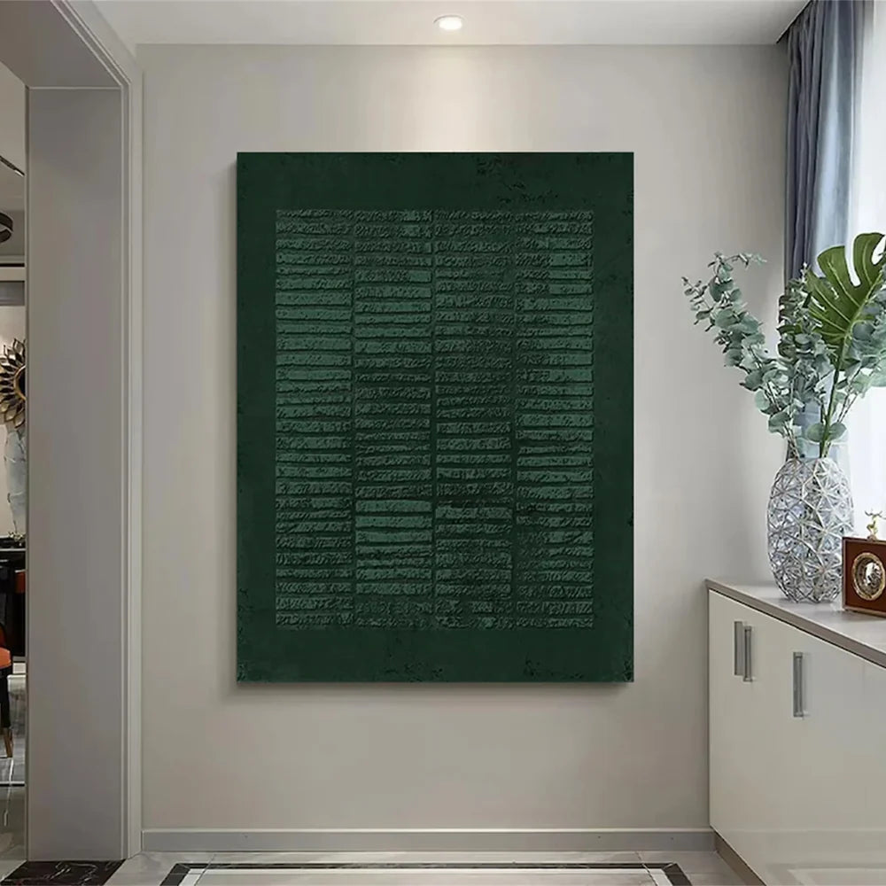 Green Minimalist Textured Wall Art #MT037