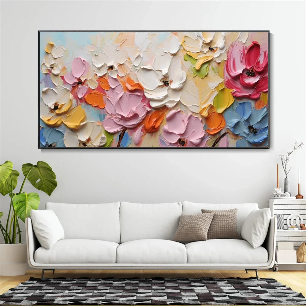 Flower & Tree Textured Abstract Wall Art #SF023