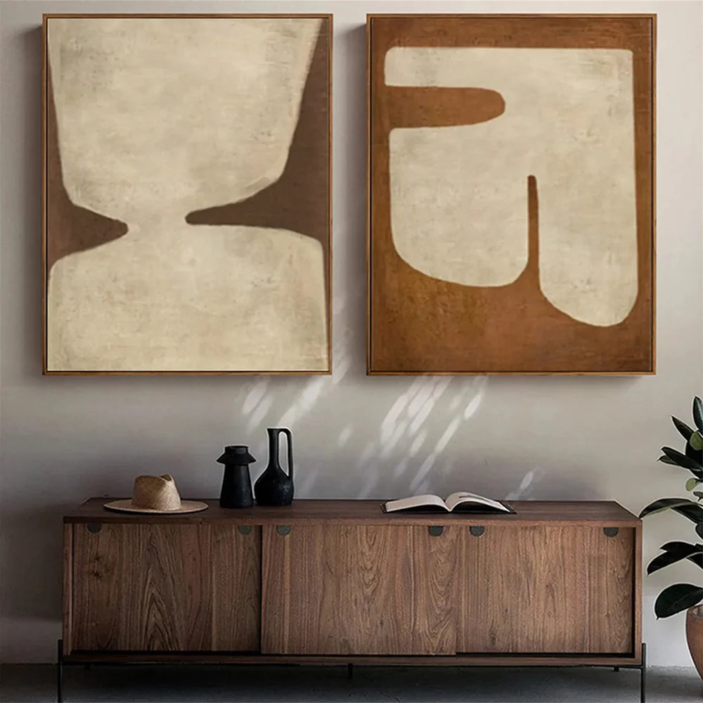Wabi Sabi Abstract Wall Art Set of 2 #WT011