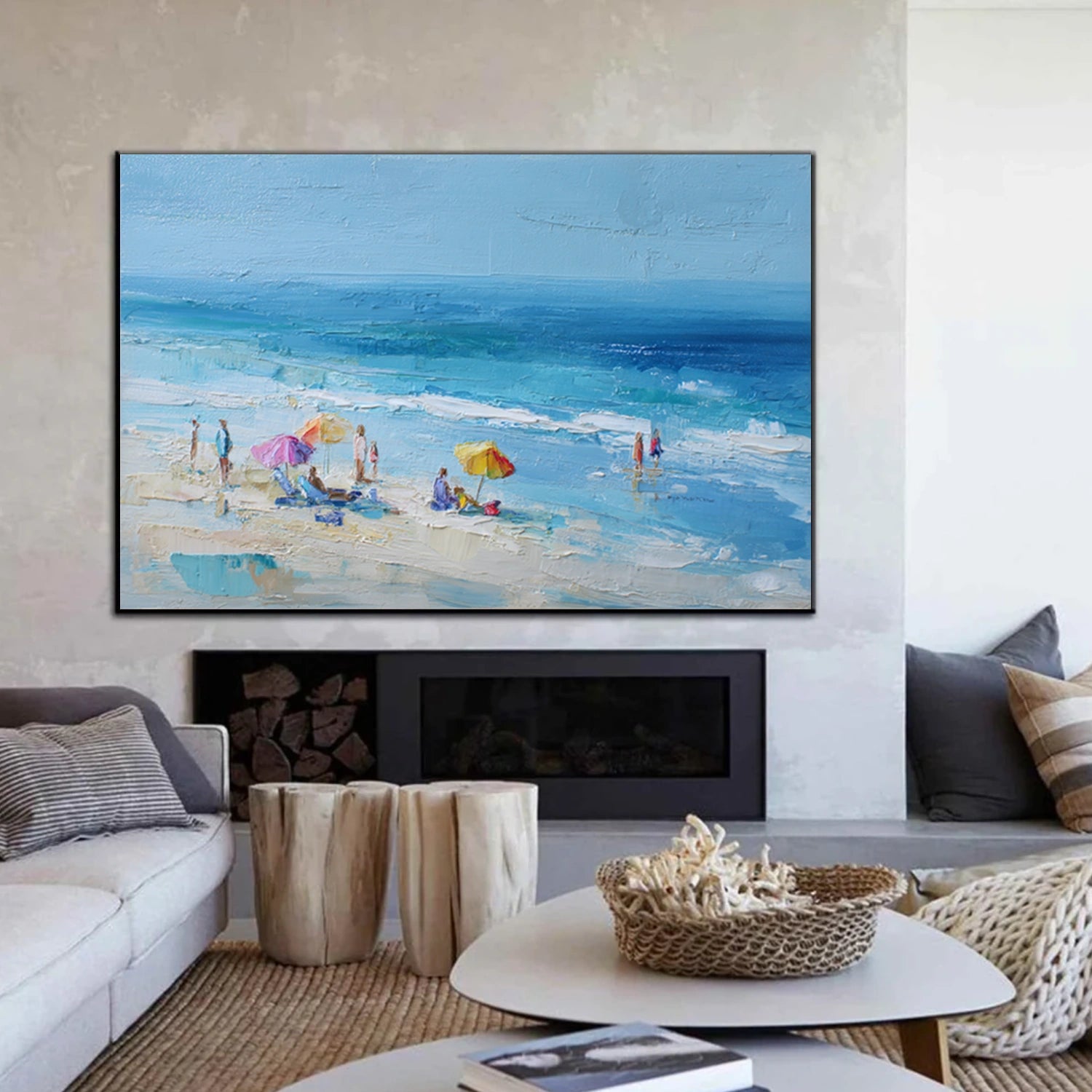 Ocean & Sky Abstract Wall Art #MO111