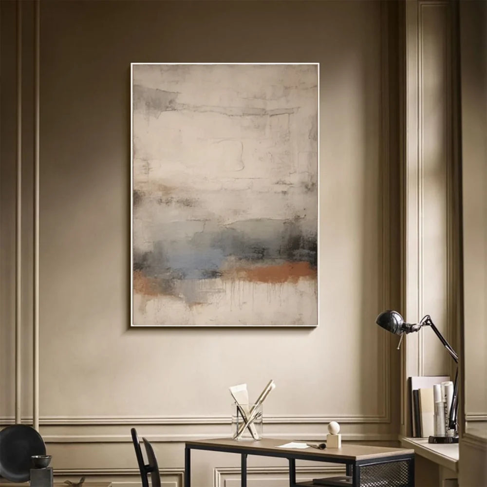 Beige and Brown Abstract Wall Art #AT112