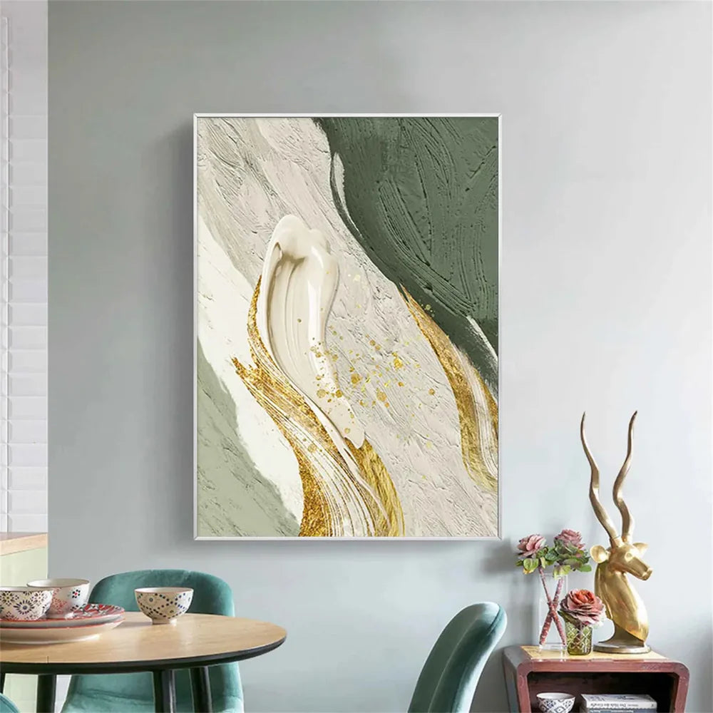 Green Minimalist Textured Wall Art #MT063