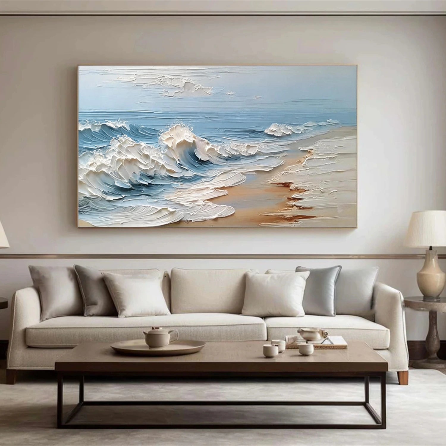 Ocean & Sky Textured Wall Art #MO114