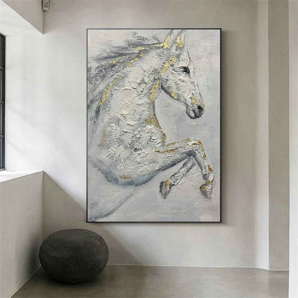 Abstract Horse Animal Textured Wall Art #DL001