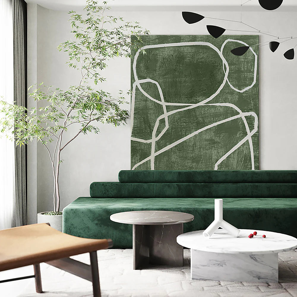 Green Abstract Wall Art #AT070