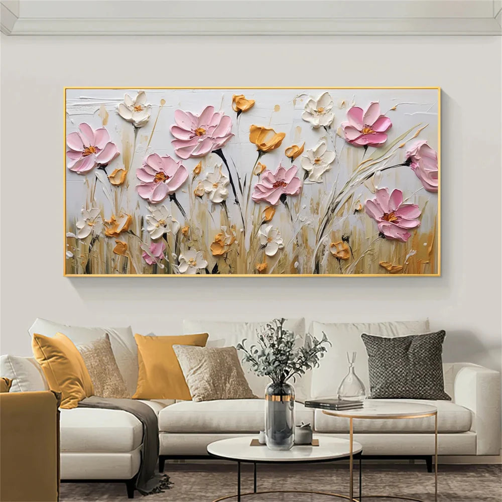 Flower & Tree Textured Abstract Wall Art #SF030