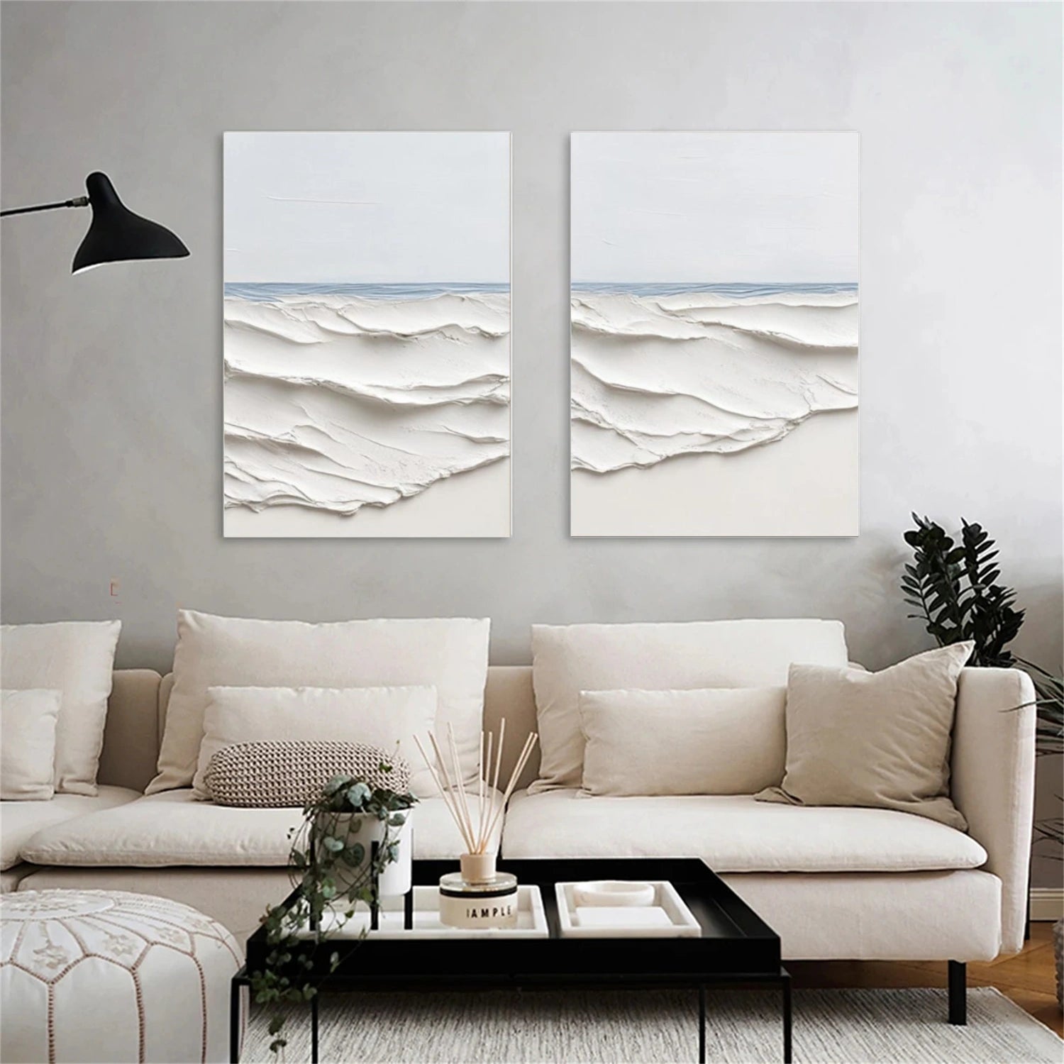 Ocean & Sky Textured Wall Art Set of 2 #MO077