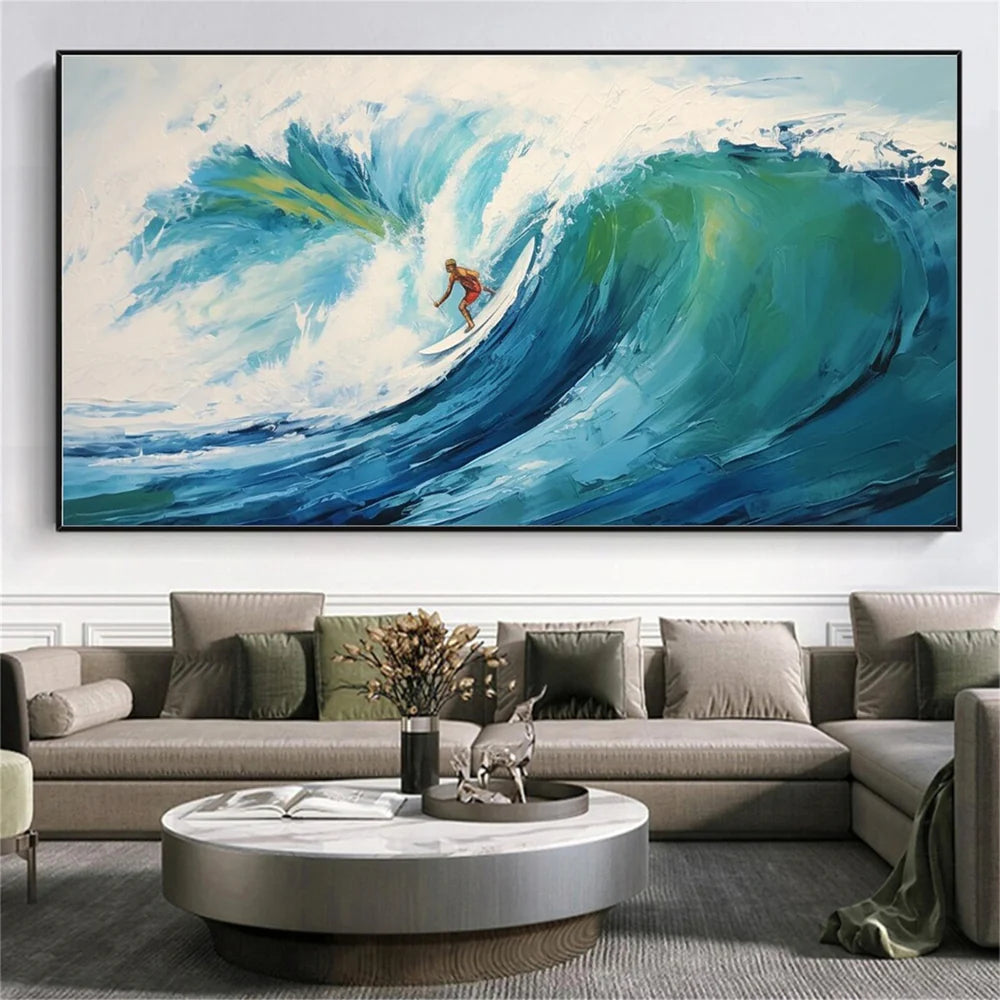 Surfing Sport Art Textured Canvas #PT015