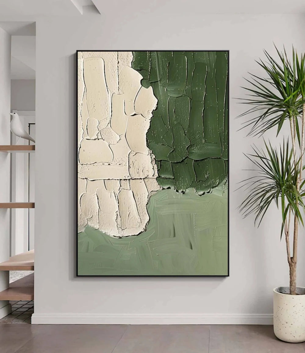 Green Minimalist Textured Wall Art #MT105