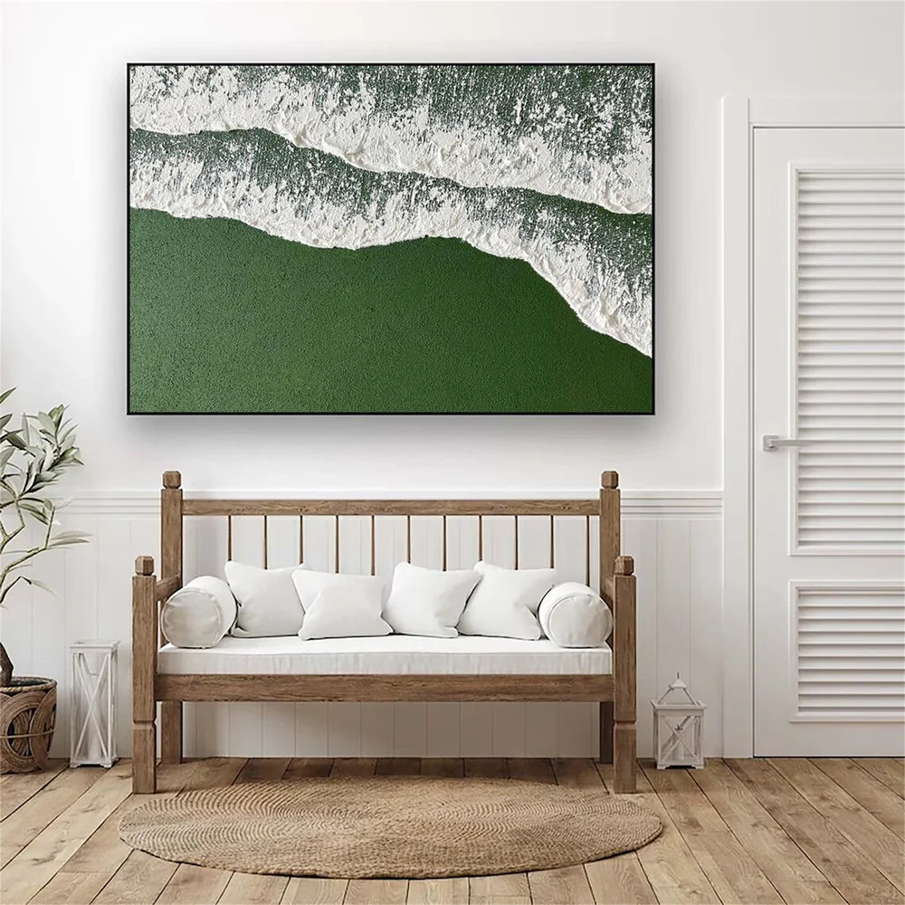 Green Minimalist Textured Wall Art #MT065