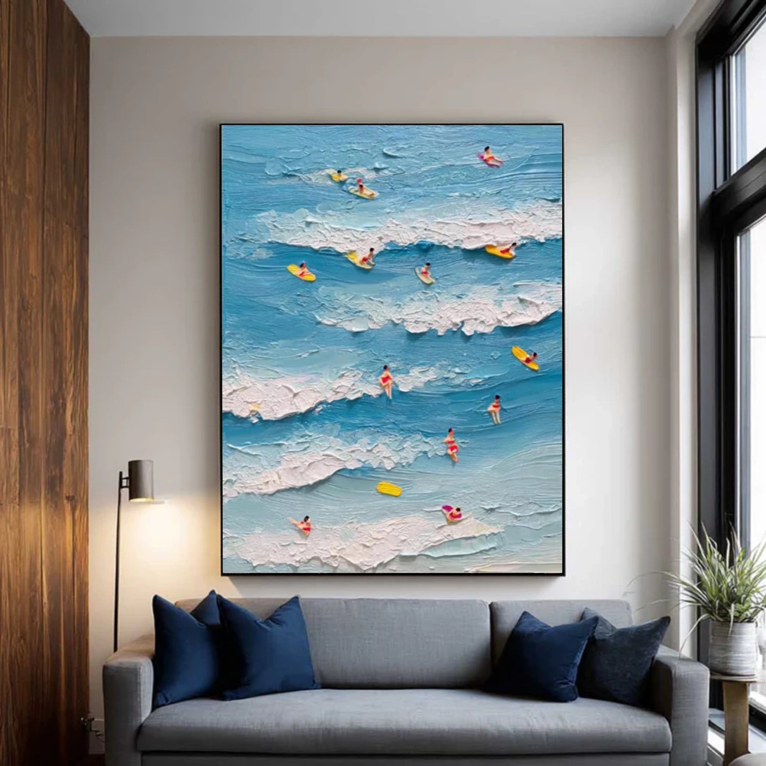 Swimming Sport Art Textured Canvas #PT044