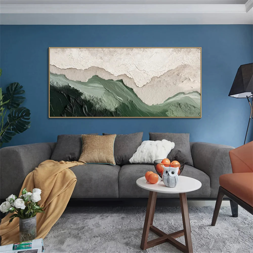 Green Abstract Texture Wall Art #AT031