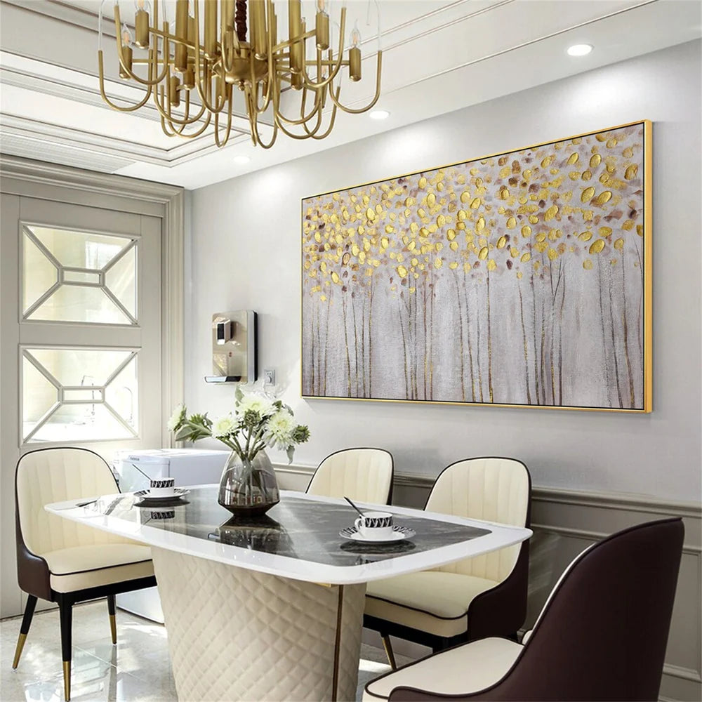 Flower & Tree Textured Abstract Wall Art #SF027