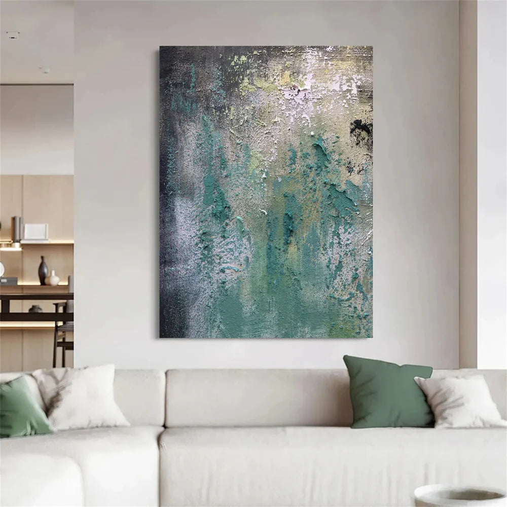 Green Abstract Texture Wall Art #AT063