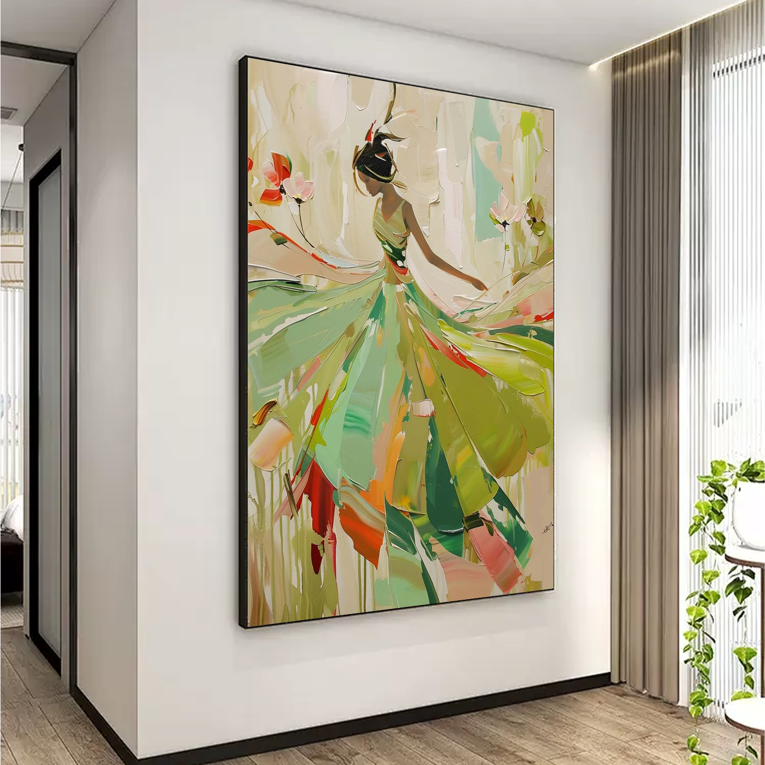 Abstract Portrait Textured Wall Art #PB020