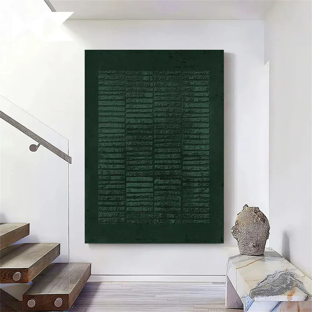 Green Minimalist Textured Wall Art #MT037