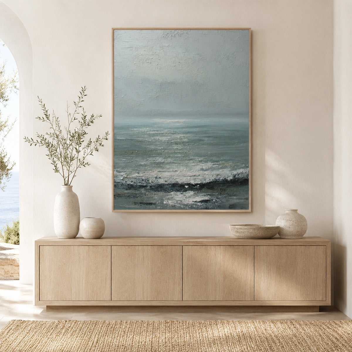 Ocean & Sky Abstract Wall Art #MO119