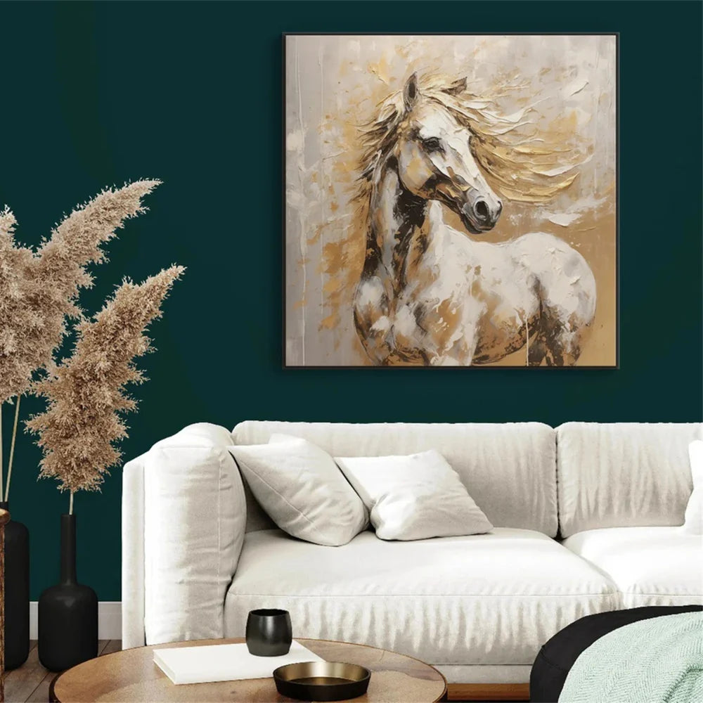 Abstract Horse Animal Textured Wall Art #DL011