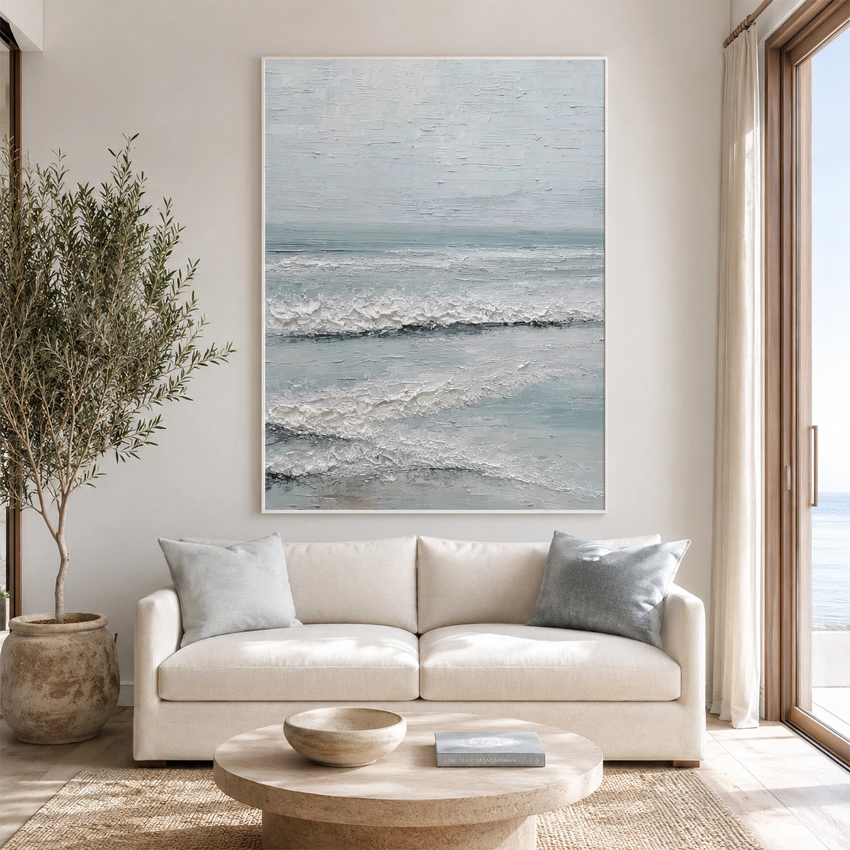 Ocean & Sky Textured Wall Art #MO117
