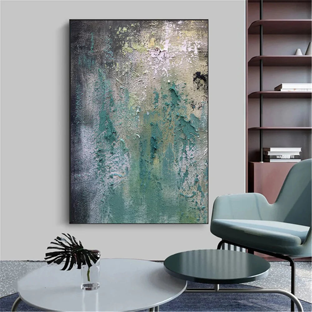 Green Abstract Texture Wall Art #AT063