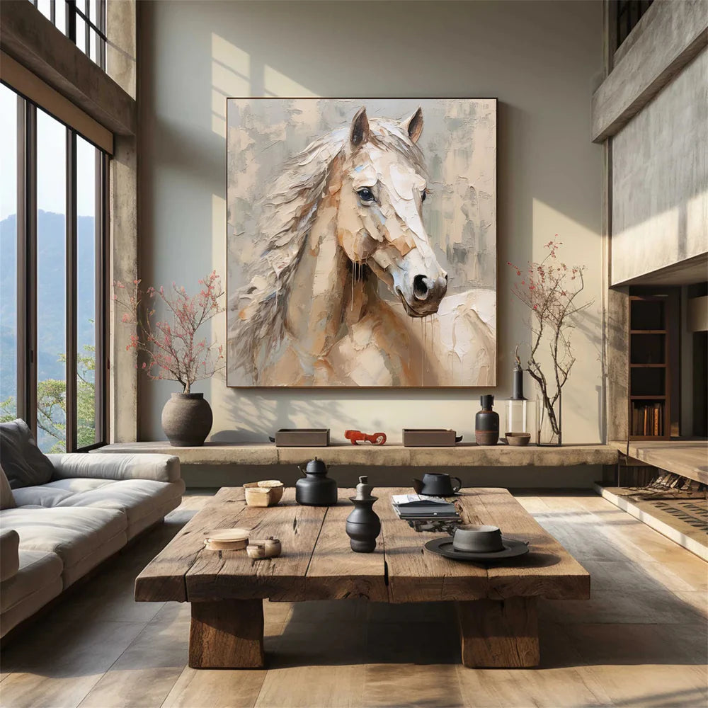Abstract Horse Animal Textured Wall Art #DL007