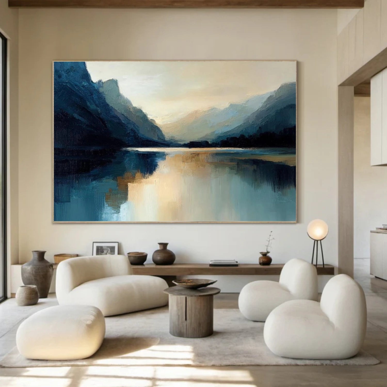 Ocean & Sky Abstract Wall Art #MO094