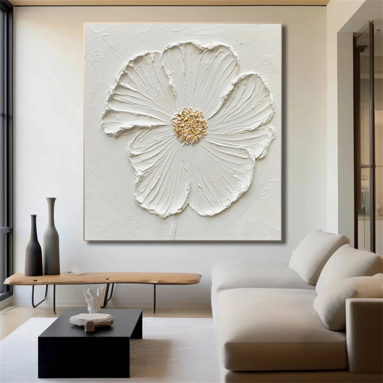 Flower & Tree Textured Abstract Wall Art #SF044