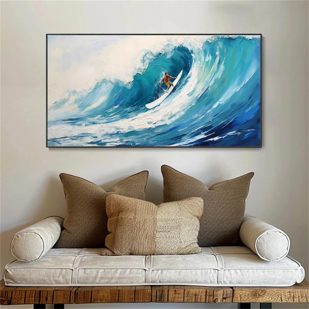 Surfing Sport Art Textured Canvas #PT017