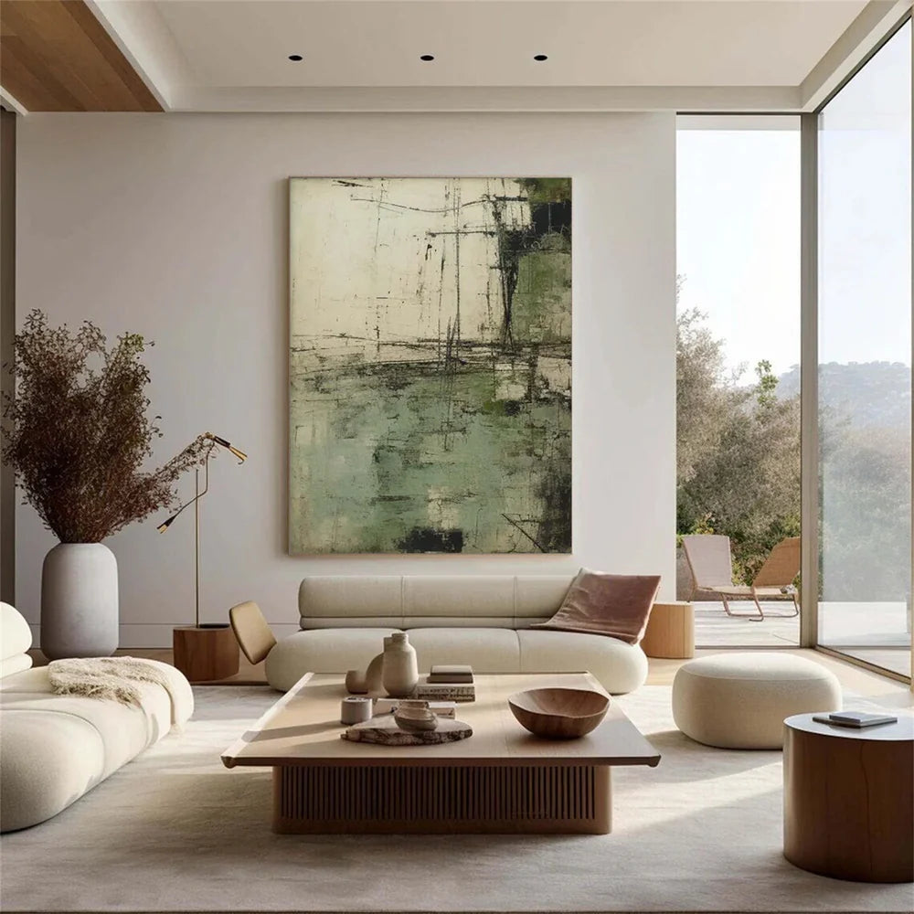 Green Abstract Wall Art #AT072