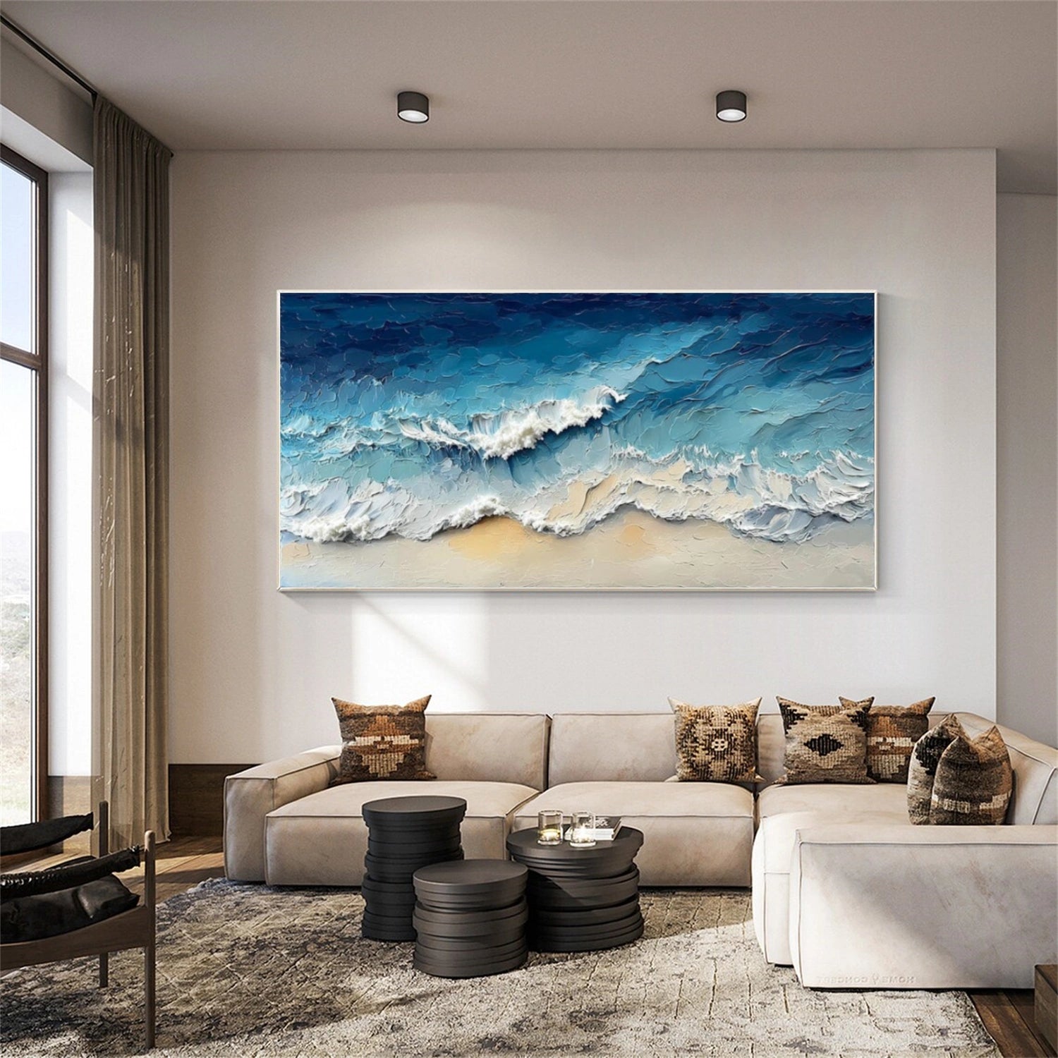 Ocean & Sky Textured Wall Art #MO079