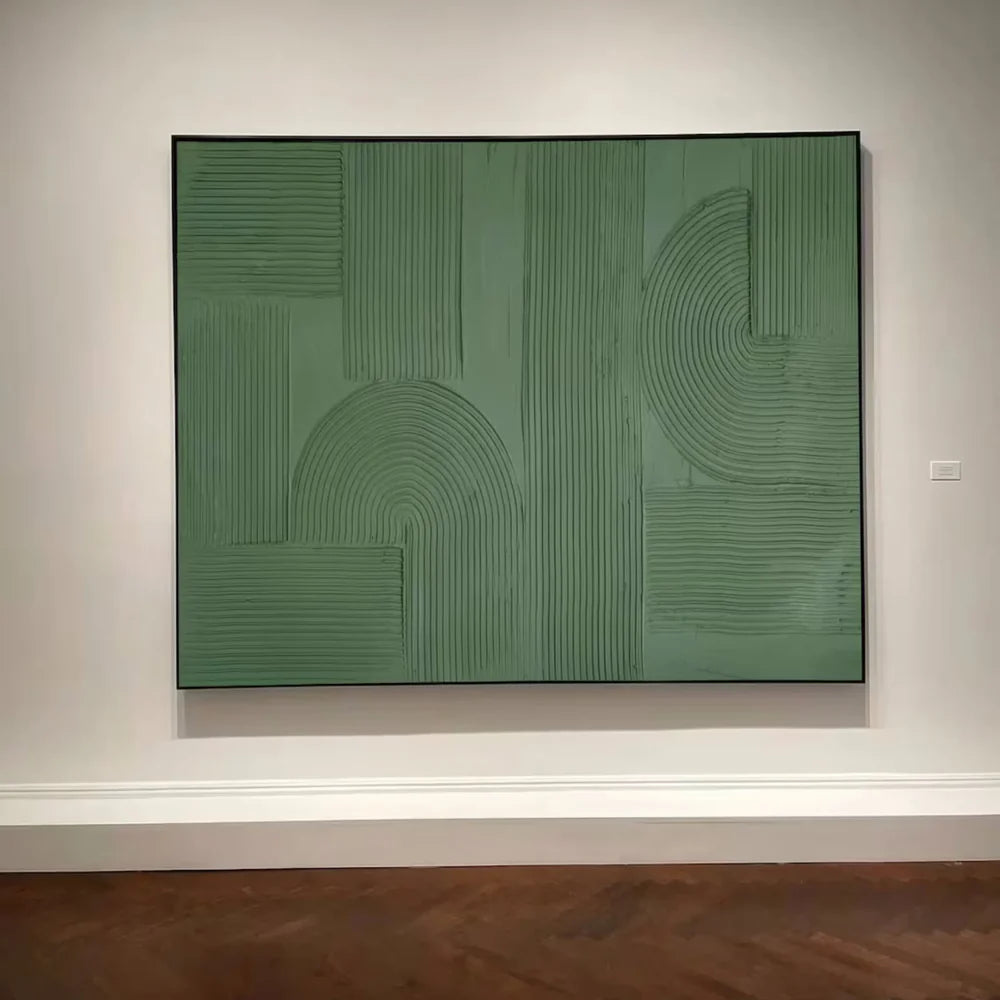 Green Minimalist Textured Wall Art #MT024