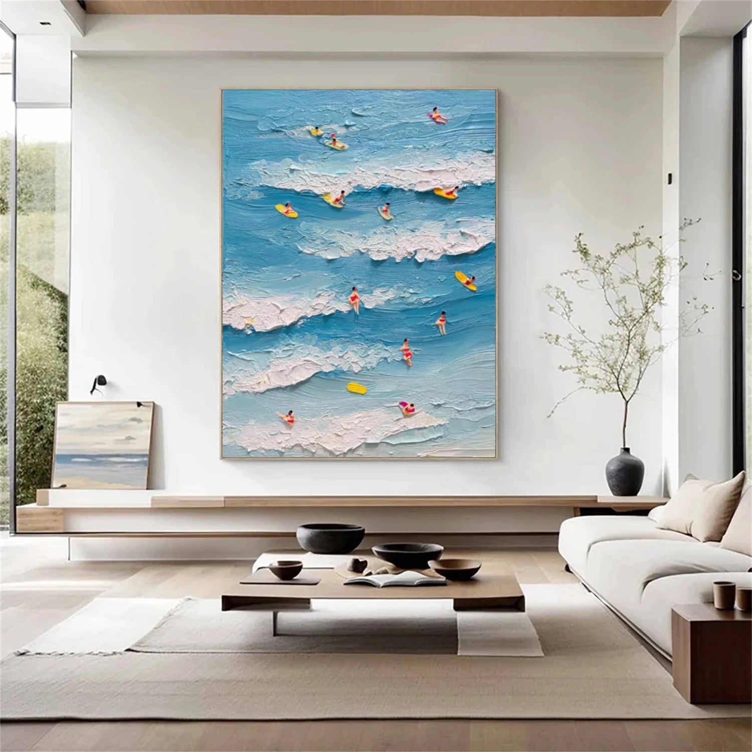 Swimming Sport Art Textured Canvas #PT044