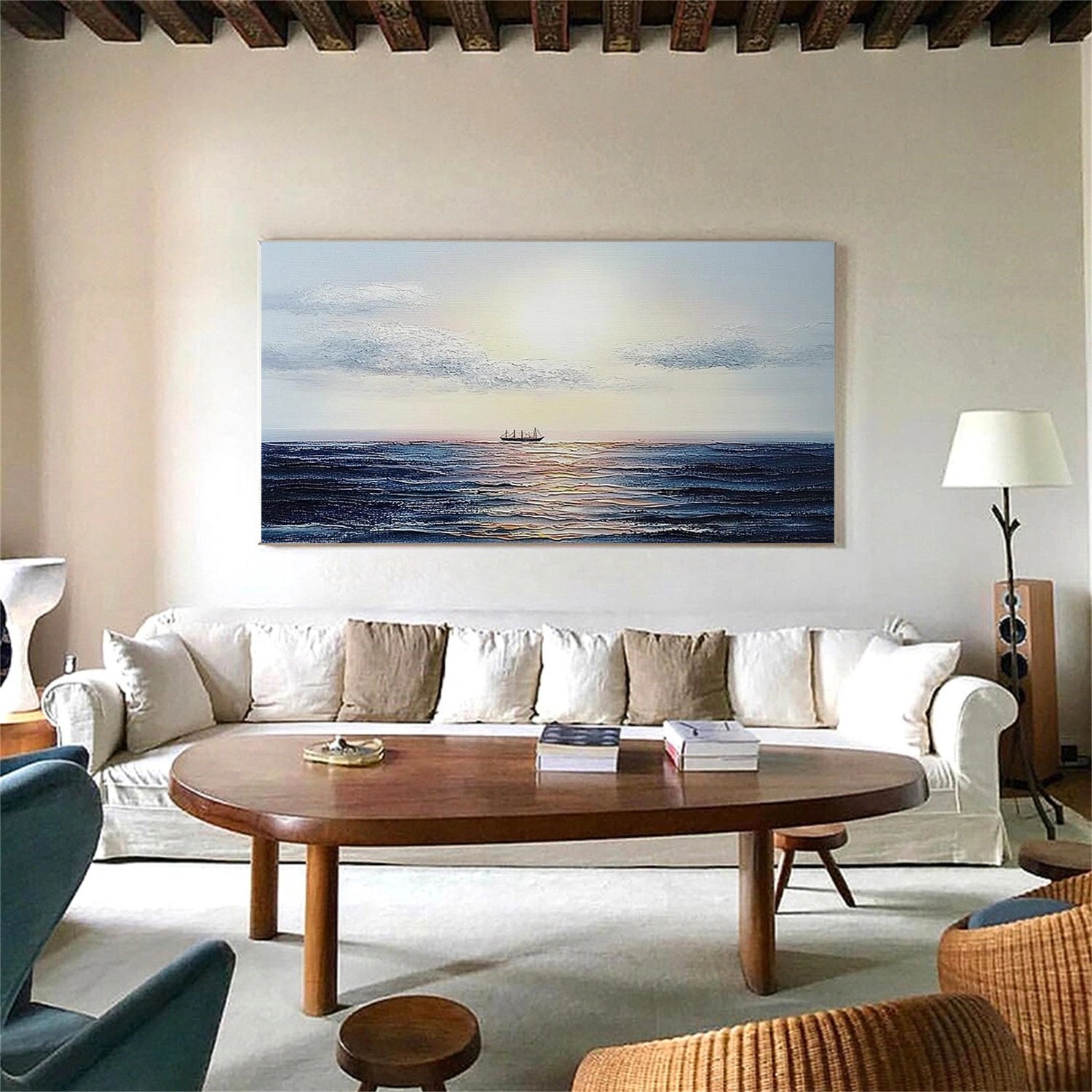 Ocean & Sky Abstract Wall Art #MO116