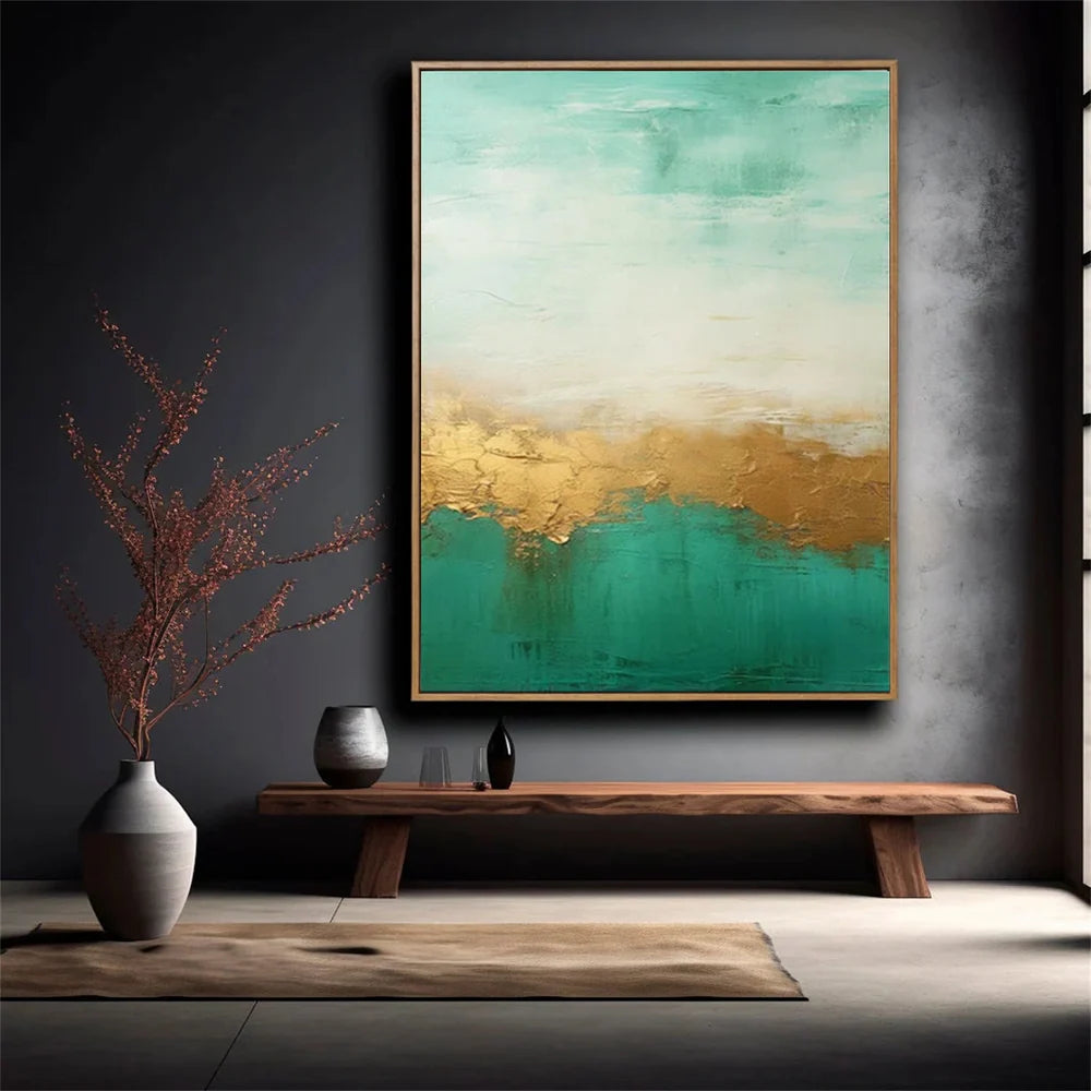 Green Abstract Wall Art #AT033