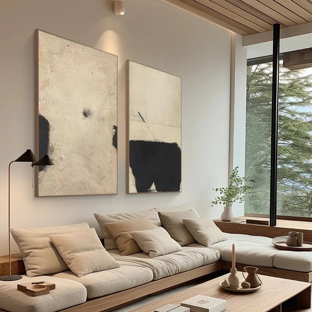 Wabi Sabi Abstract Wall Art Set of 2 #WT053