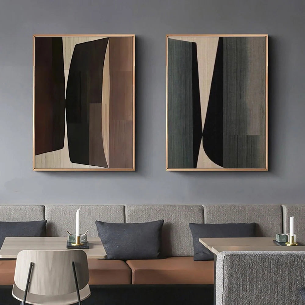 Wabi Sabi Abstract Wall Art Set of 2 #WT052