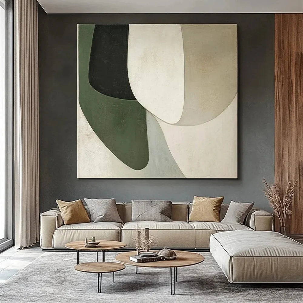 Green Abstract Wall Art #AT074