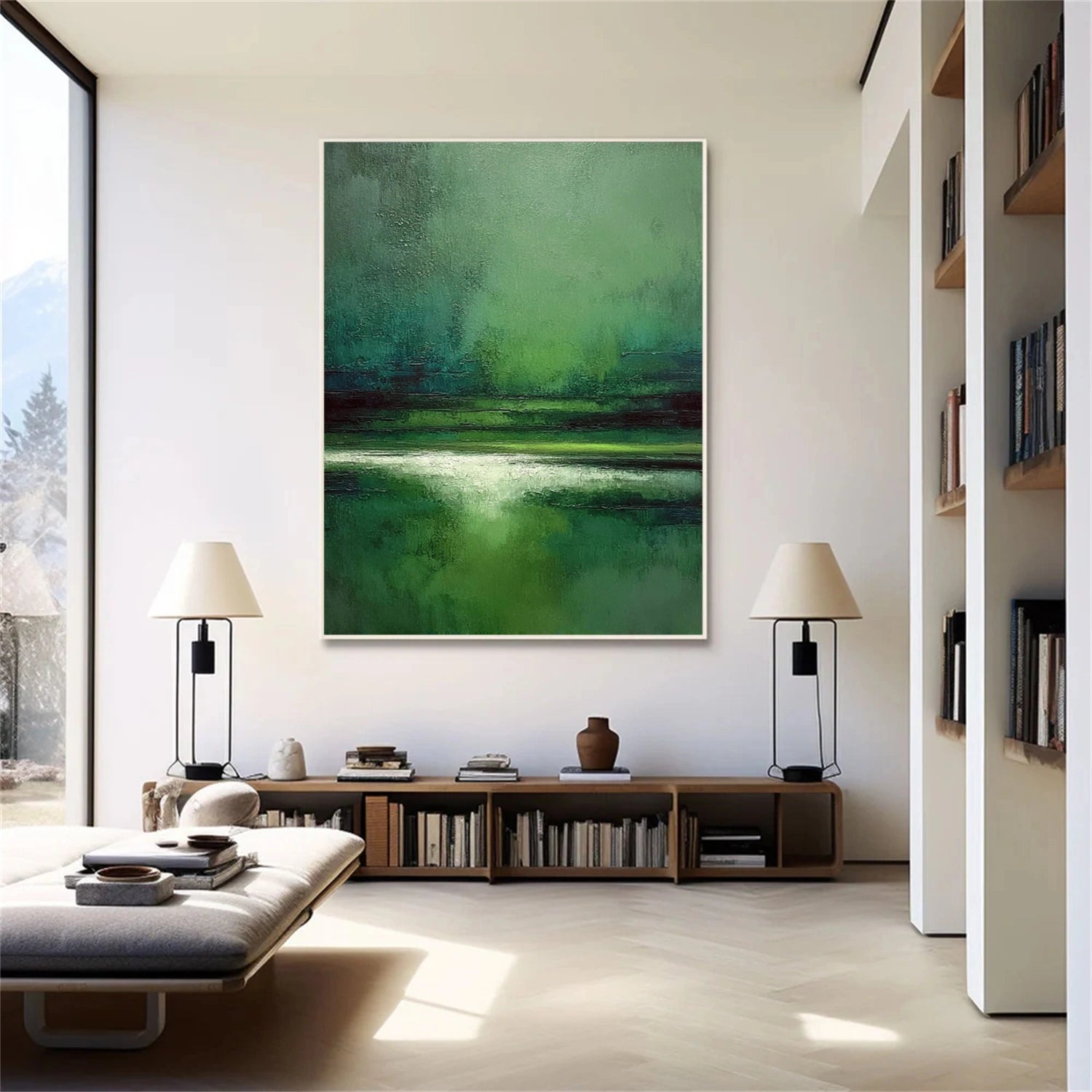 Green Abstract Wall Art #AT169