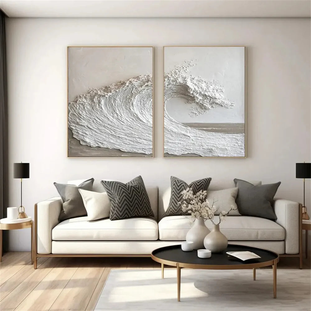 Ocean & Sky Textured Wall Art Set of 2 #MO030